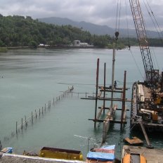 PSC Sheet Pile Driving 